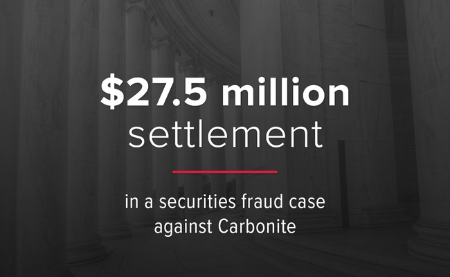 Federal Court Gives Final Approval to $27.5 Million Carbonite Investor Recovery